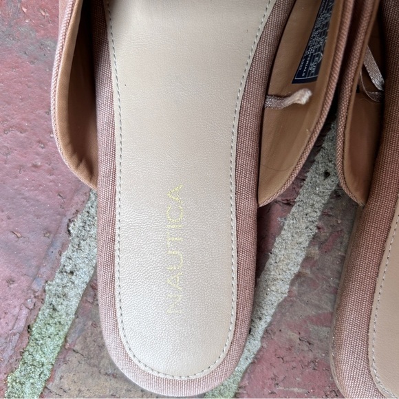 NAUTICA women’s Slides Size 8.5 Mules Tan comfortable casual easy slip on - Picture 7 of 8